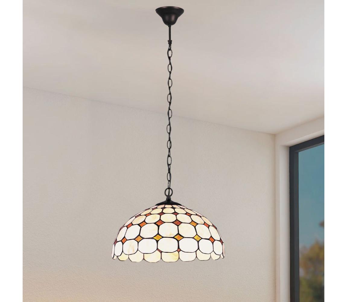 Brilagi - Tiffany vitrážový luster na reťazi DORAN 2xE27/60W/230V 63001