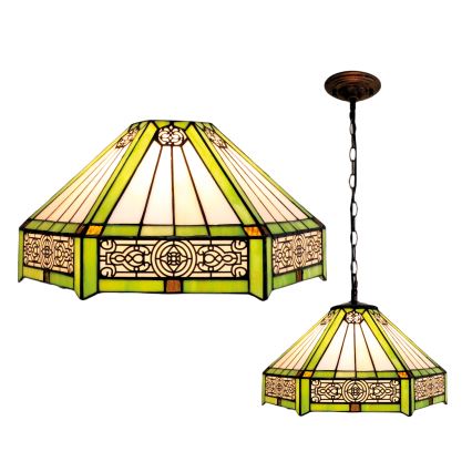 BRILAGI - Tiffany vitražový luster na reťazi EMERALD 1xE27/60W/230V pr. 40 cm