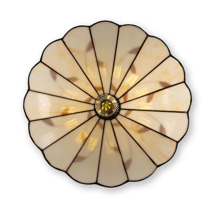 Brilagi - Tiffany vitrážový luster na reťazi FOLIA 1xE27/60W/230V pr. 40 cm