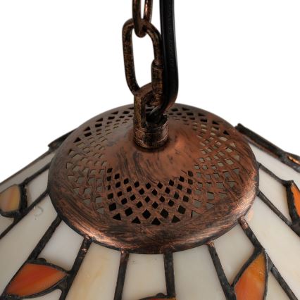 Brilagi - Tiffany vitrážový luster na reťazi FOLIA 1xE27/60W/230V pr. 40 cm