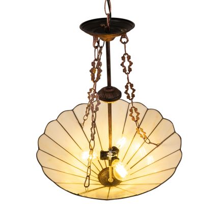 Brilagi - Tiffany vitrážový luster na reťazi FOLIA 3xE27/60W/230V priemer 50 cm