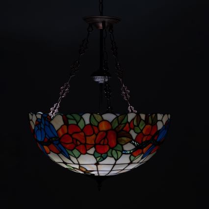 Brilagi - Tiffany vitrážový luster na reťazi JUNGLE 3xE27/60W/230V priemer 50 cm