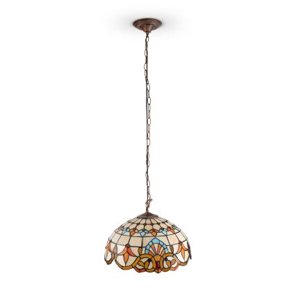 Brilagi - Tiffany vitražový luster na reťazi MIRABELLA 1xE27/60W/230V, priemer 40 cm