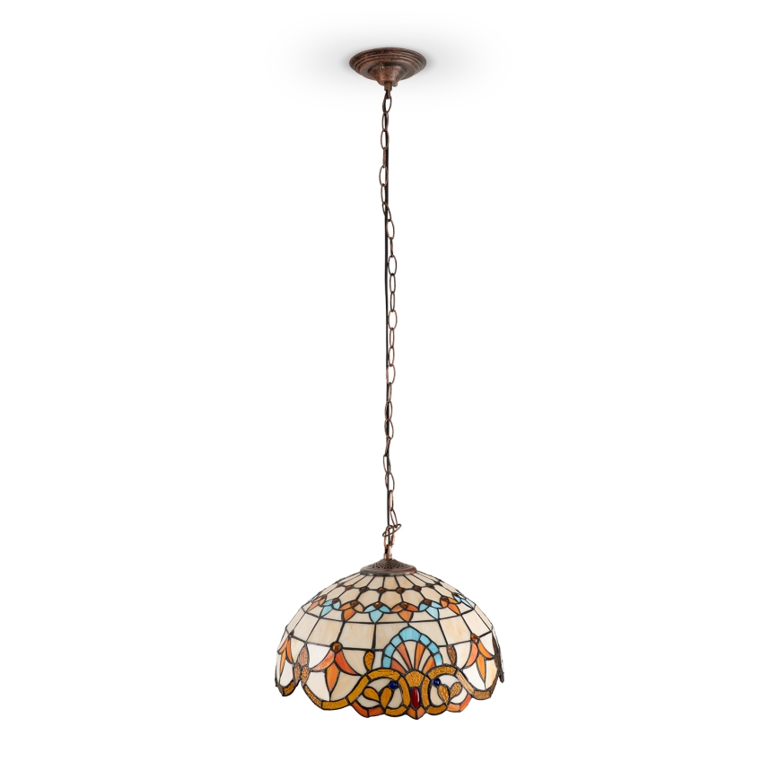 Brilagi - Tiffany vitražový luster na reťazi MIRABELLA 1xE27/60W/230V, priemer 40 cm