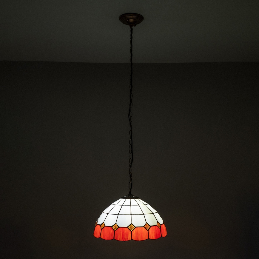 Brilagi - Tiffany vitrážový luster na reťazi SIENNA 1xE27/60W/230V priemer 40 cm