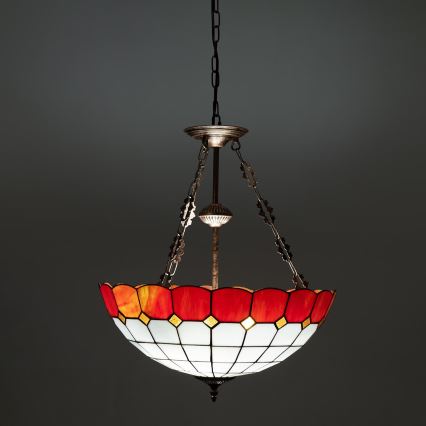 Brilagi - Tiffany vitrážový luster na reťazi SIENNA 3xE27/60W/230V priemer 50 cm