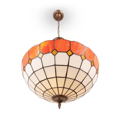 Brilagi - Tiffany vitrážový luster na reťazi SIENNA 3xE27/60W/230V priemer 50 cm