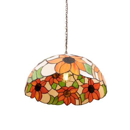 Brilagi - Tiffany vitrážový luster na reťazi SUNFLOWER 1xE27/60W/230V pr. 40 cm