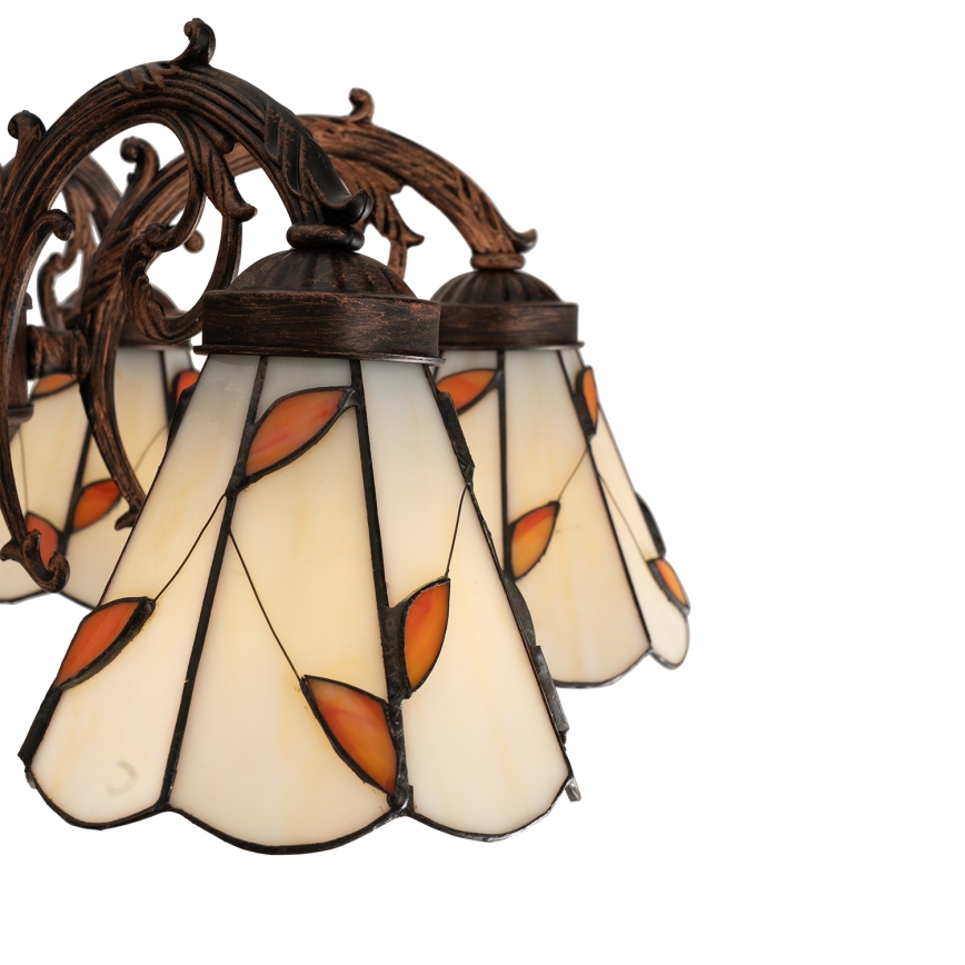 Brilagi - Tiffany vitrážový prisadený luster FOLIA 6xE27/60W/230V pr. 60 cm
