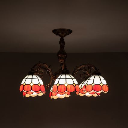 Brilagi - Tiffany vitražový prisadený luster SIENNA 6xE27/60W/230V pr. 60 cm