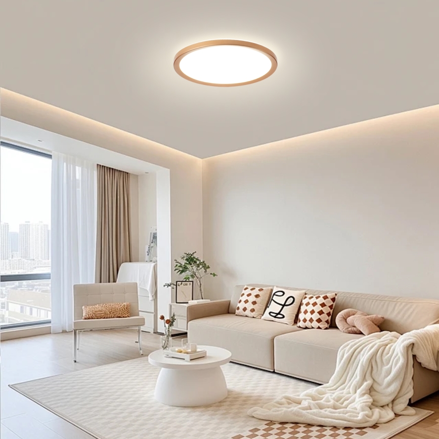 Brilagi - LED kúpeľňové stropné svietidlo ULTRA SLIM LED/24W/230V pr. 42 cm ružovo-zlatá IP54