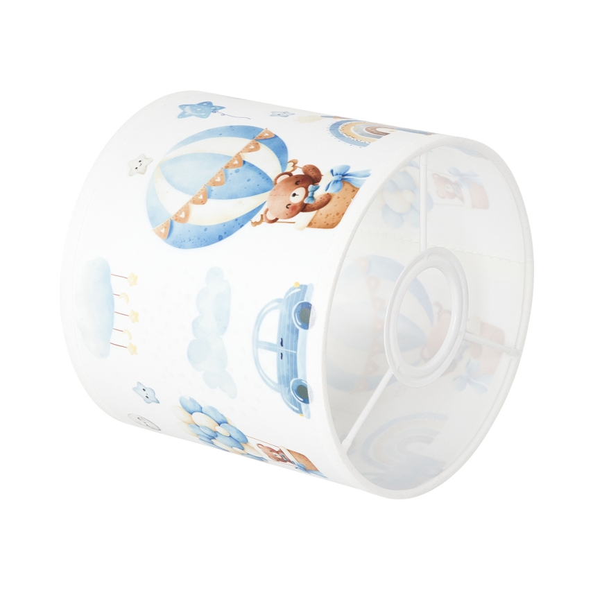 Brilagi - Univerzálne tienidlo BOBO E27 pr. 15 cm biela/modrá/medvedíky