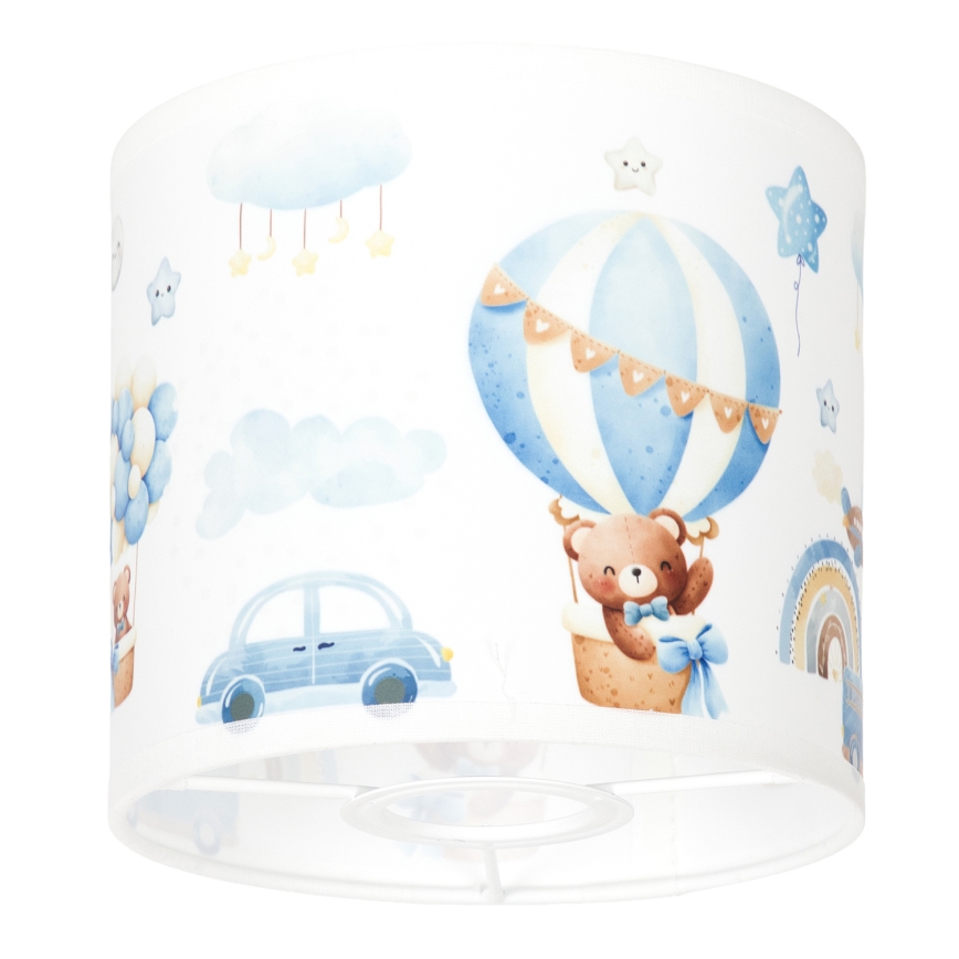 BRILAGI - Univerzálne tienidlo BOBO E27 pr. 15 cm biela/modrá/medvedíky
