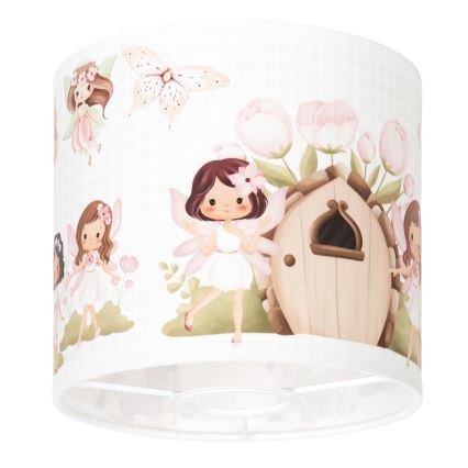 BRILAGI - Univerzálne tienidlo BOBO E27 pr. 15 cm biela/ružová/víly