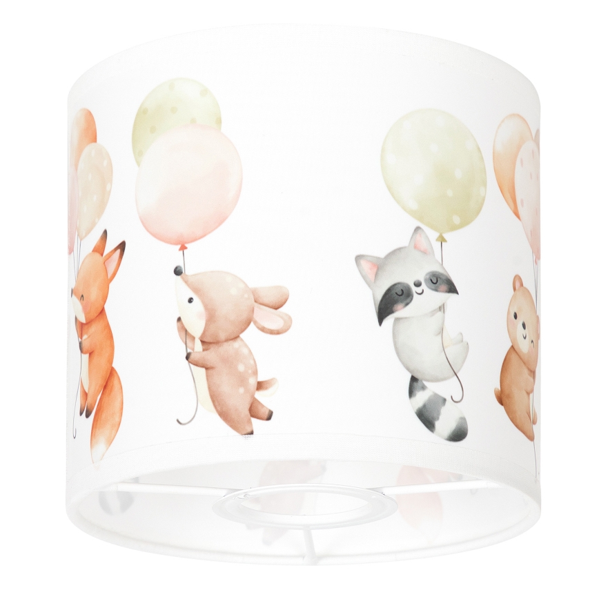 BRILAGI - Univerzálne tienidlo BOBO E27 pr. 15 cm biela/zvieratká