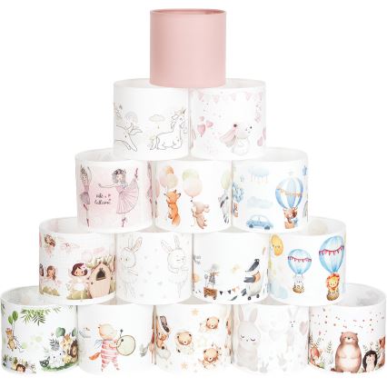 Brilagi - Univerzálne tienidlo BOBO E27 pr. 15 cm biela/zvieratká