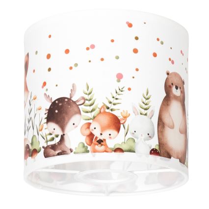 BRILAGI - Univerzálne tienidlo BOBO E27 pr. 15 cm biela/zvieratká