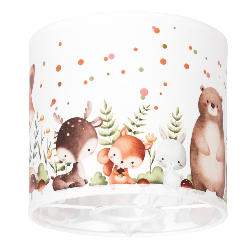 BRILAGI - Univerzálne tienidlo BOBO E27 pr. 15 cm biela/zvieratká