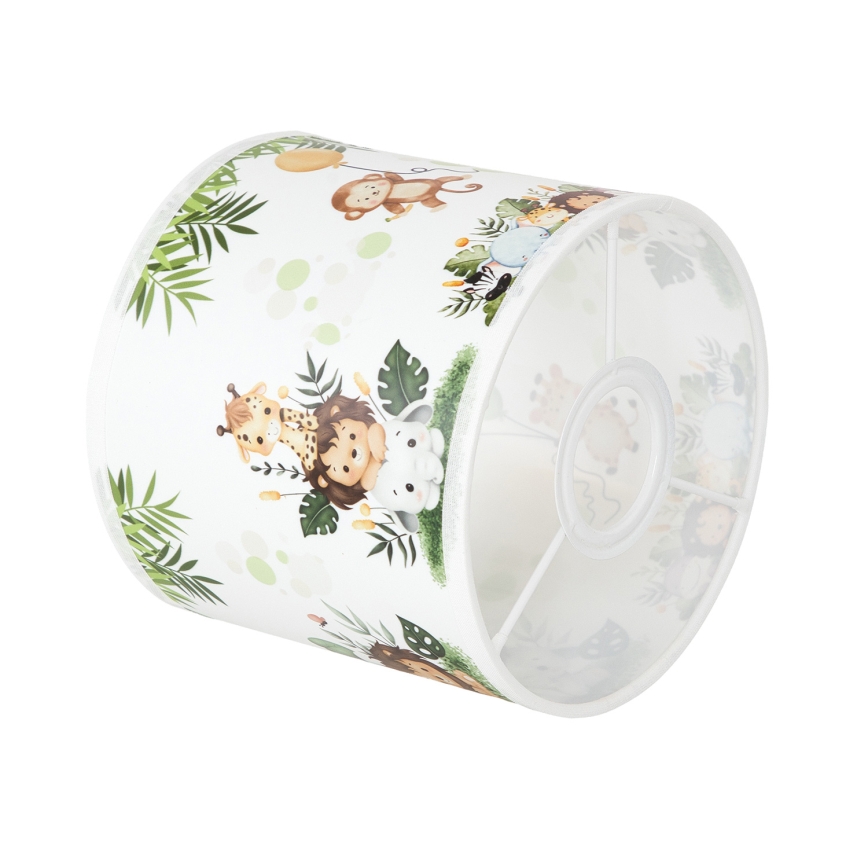 BRILAGI - Univerzálne tienidlo BOBO E27, priemer 15 cm, biela/zelená/džungľa
