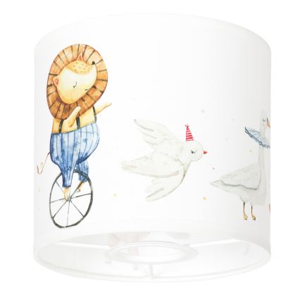 BRILAGI - Univerzálne tienidlo BOBO E27, priemer 15 cm, biela/zvieratká