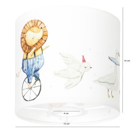 BRILAGI - Univerzálne tienidlo BOBO E27, priemer 15 cm, biela/zvieratká