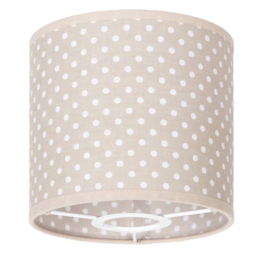BRILAGI - Univerzálne tienidlo BOBO E27 Ø 15 cm béžové/bodky