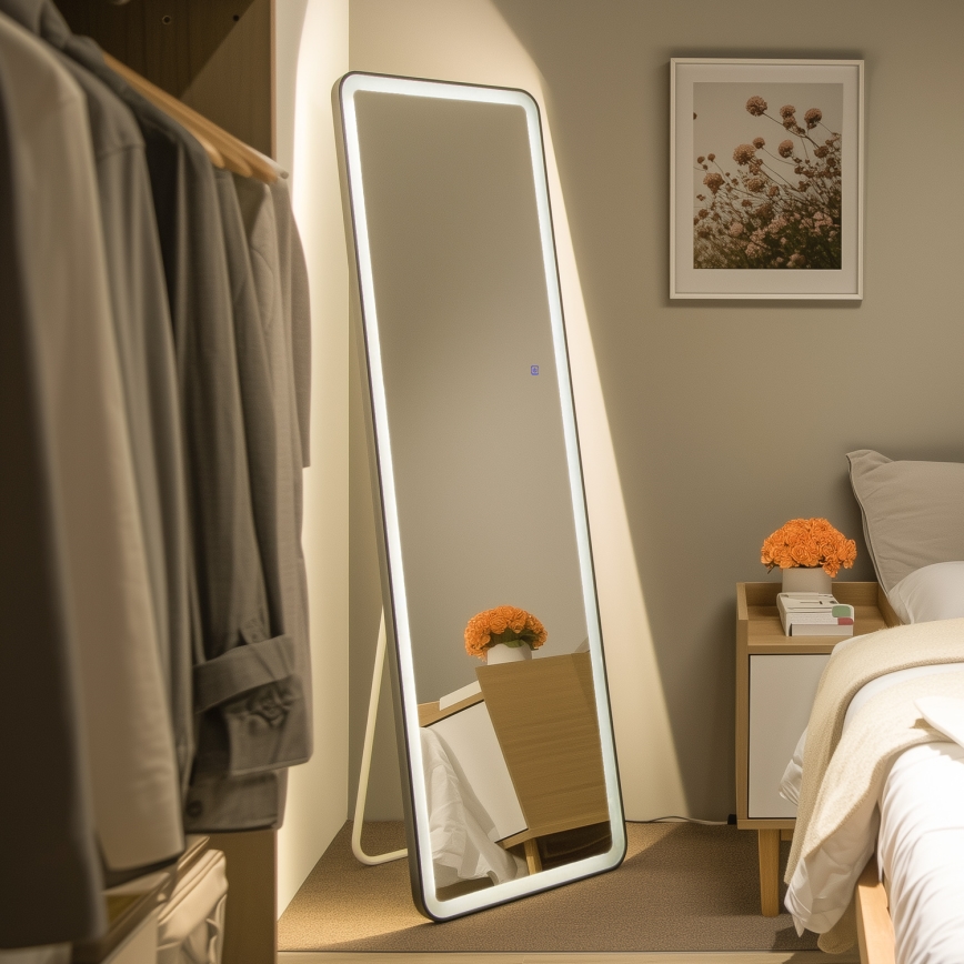 Brilagi - Stojacie zrkadlo ELEGANZA LED/42W/230V 160x50 cm IP44 CRI 90 s možnosťou stmievania + CCT
