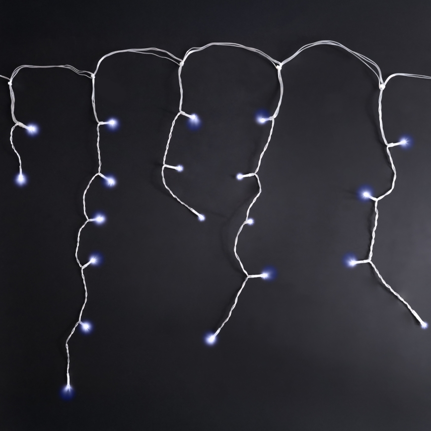 Brilagi - vonkajšia LED svetelná reťaz 200×LED, 8 funkcií, 13 m, IP44, studená biela, cencúle