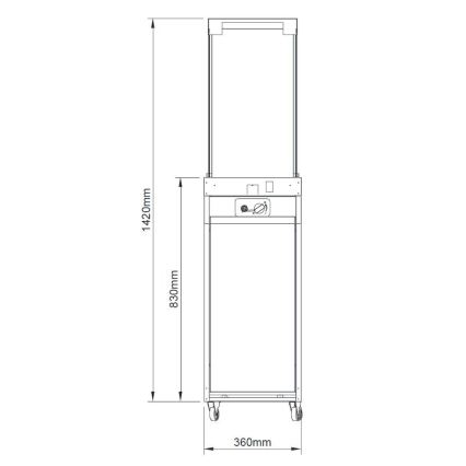 BRILAGI - Vonkajší plynový krb FLARO GAS 142x36 cm 8kW 1xAAA hrdzavá/hnedá + ochranný kryt