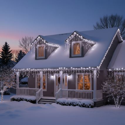 Brilagi - Vonkajší svetelný reťazec 400× LED, 8 režimov, 23 m, IP44, studená biela