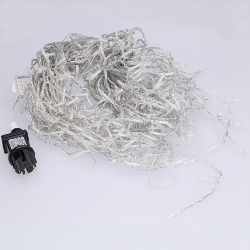 Brilagi - Vonkajší svetelný reťazec 400× LED, 8 režimov, 23 m, IP44, studená biela