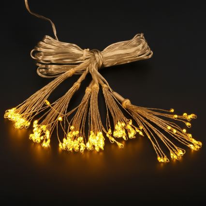 Brilagi - vonkajší vianočný LED reťaz 150xLED 5m IP44 teplá biela, efekt ohňostroja