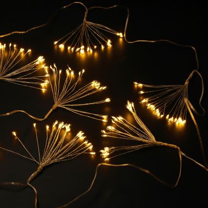 Brilagi - Vonkajší vianočný LED reťaz 150xLED 5m IP44 teplá biela ohňostroj