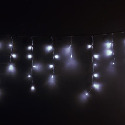 BRILAGI - LED Vonkajší vianočný reťaz 200xLED/8 funkcií 13m IP44 studená biela cencúle