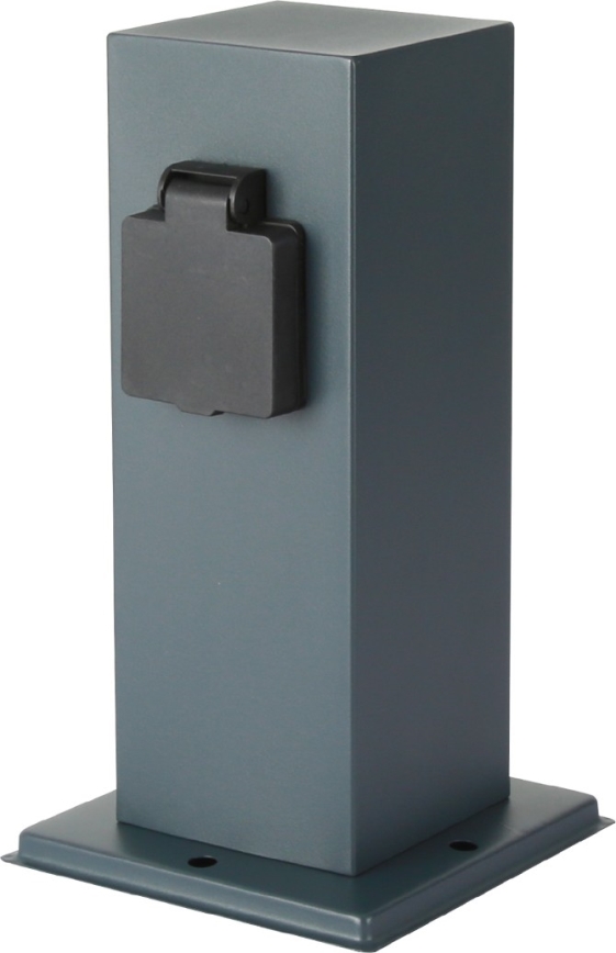 Brilagi - Vonkajší zásuvkový stĺpik PILLAR 1Z SCHUKO 230V IP44 antracit