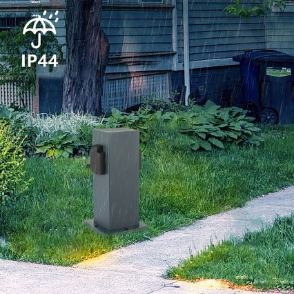 Brilagi - Vonkajší zásuvkový stĺpik PILLAR 1Z SCHUKO 230V IP44 antracit