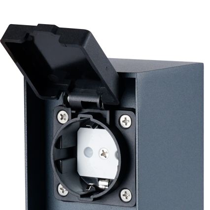 Brilagi - Vonkajší zásuvkový stĺpik PILLAR 2Z SCHUKO 230V IP44 antracit