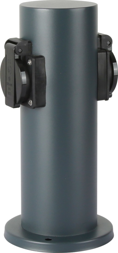 Brilagi - Vonkajší zásuvkový stĺpik PILLAR 2Z SCHUKO 230V IP44 antracit