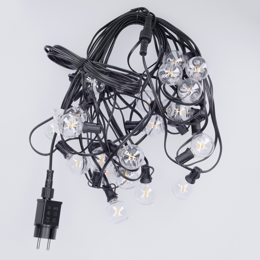BRILAGI - LED Vonkajšia dekoratívna reťaz GIRLANDA 25xE12/0,36W/24V 20m čierna IP44 teplá biela