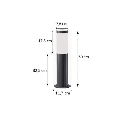 BRILAGI - Vonkajšia lampa ELIA 1xE27/20W/230V IP44 50 cm antracitová
