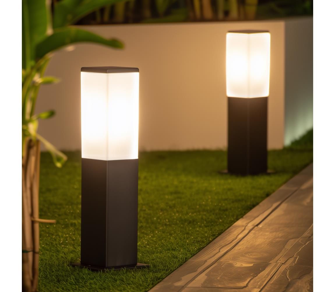 Brilagi - Vonkajšia lampa NOVA 1xE27/15W/230V 40 cm IP44 čierna FG-KH446PSH-40-BLK