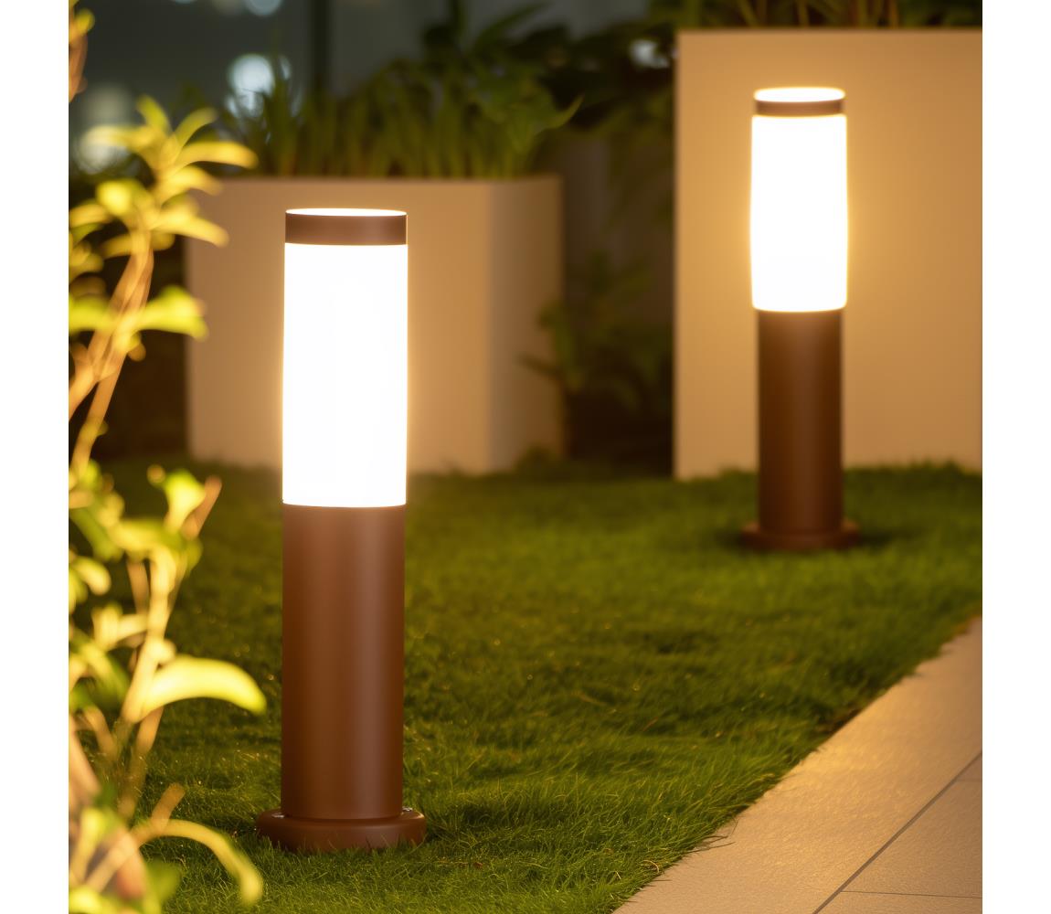 Brilagi - Vonkajšia lampa NOVA 1xE27/15W/230V 40 cm IP44 hnedá FG-KH142PSH-40-RUST