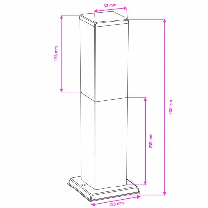 Brilagi - Vonkajšia lampa NOVA 1xE27/15W/230V 40 cm IP44 hnedá