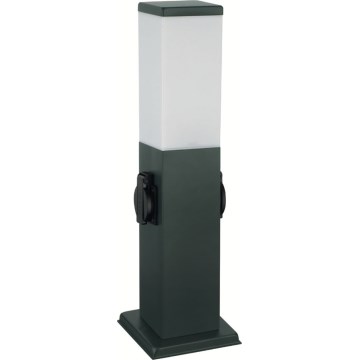 Brilagi - Vonkajšia lampa s 2 zásuvkami SCHUKO 1xE27/15W/230V 40 cm IP44 antracit