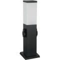Brilagi - Vonkajšia lampa s 2 zásuvkami SCHUKO, 1xE27/15W/230V, 40 cm, IP44, čierna