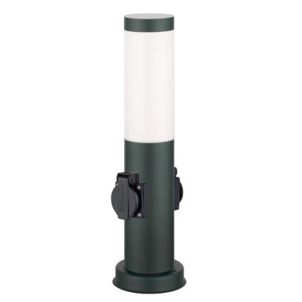 Brilagi - Vonkajšie svietidlo s dvoma zásuvkami SCHUKO NOVA 1xE27/15W/230V 40 cm IP44 antracit
