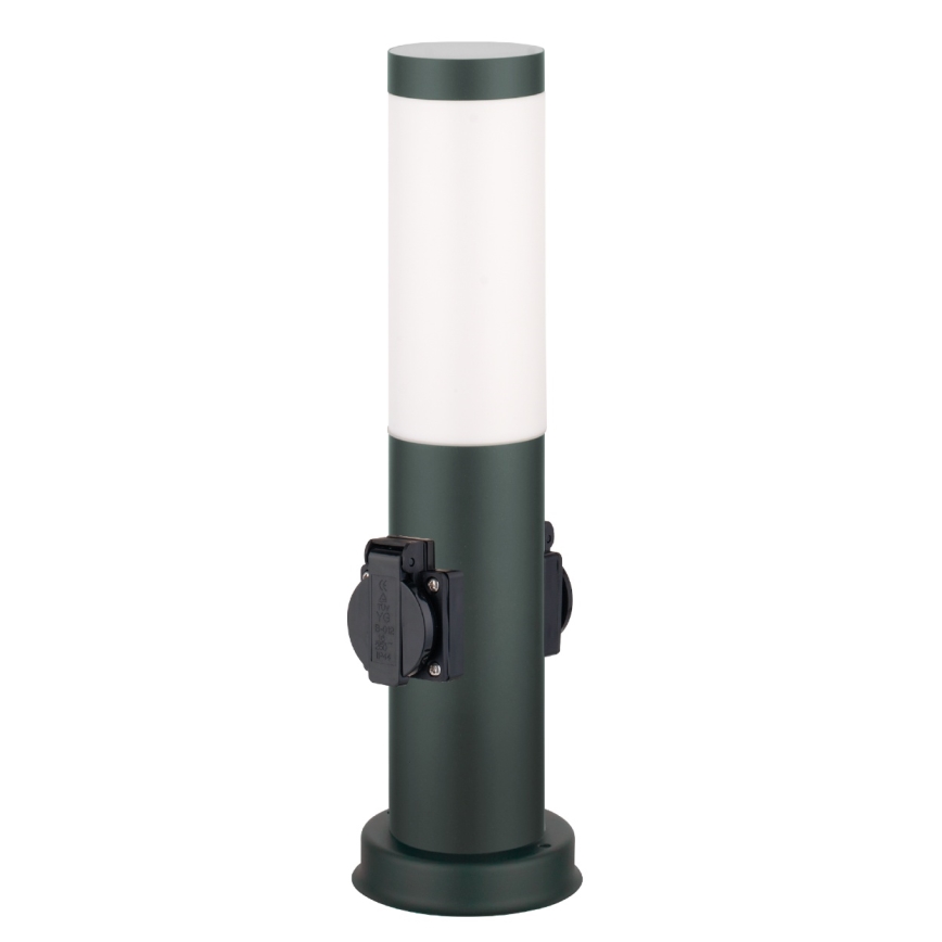 Brilagi - Vonkajšie svietidlo s dvoma zásuvkami SCHUKO NOVA 1xE27/15W/230V 40 cm IP44 antracit