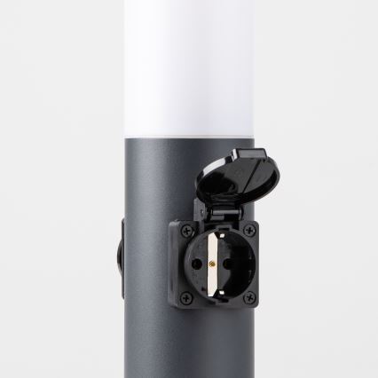 Brilagi - Vonkajšie svietidlo s dvoma zásuvkami SCHUKO NOVA 1xE27/15W/230V 40 cm IP44 antracit
