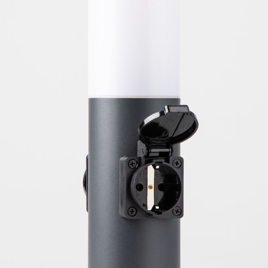 Brilagi - Vonkajšie svietidlo s dvoma zásuvkami SCHUKO NOVA 1xE27/15W/230V 40 cm IP44 antracit