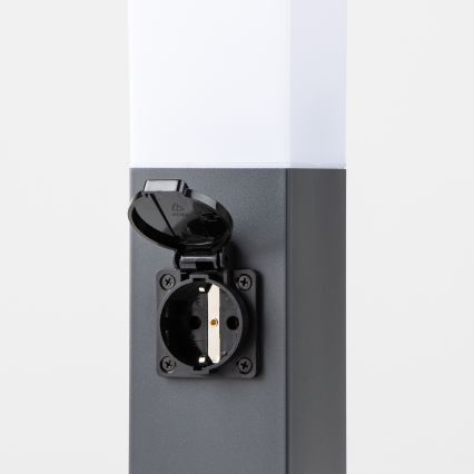 Brilagi - Vonkajšie svietidlo s 2 zásuvkami SCHUKO NOVA 1xE27/15W/230V 40 cm IP44 antracit